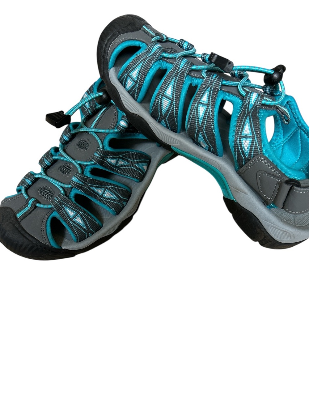 Dannto gray and teal women’s size 7 water sandals shoes